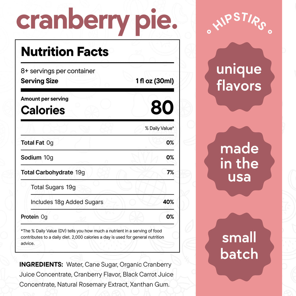 Cranberry Pie Cocktail Syrup
