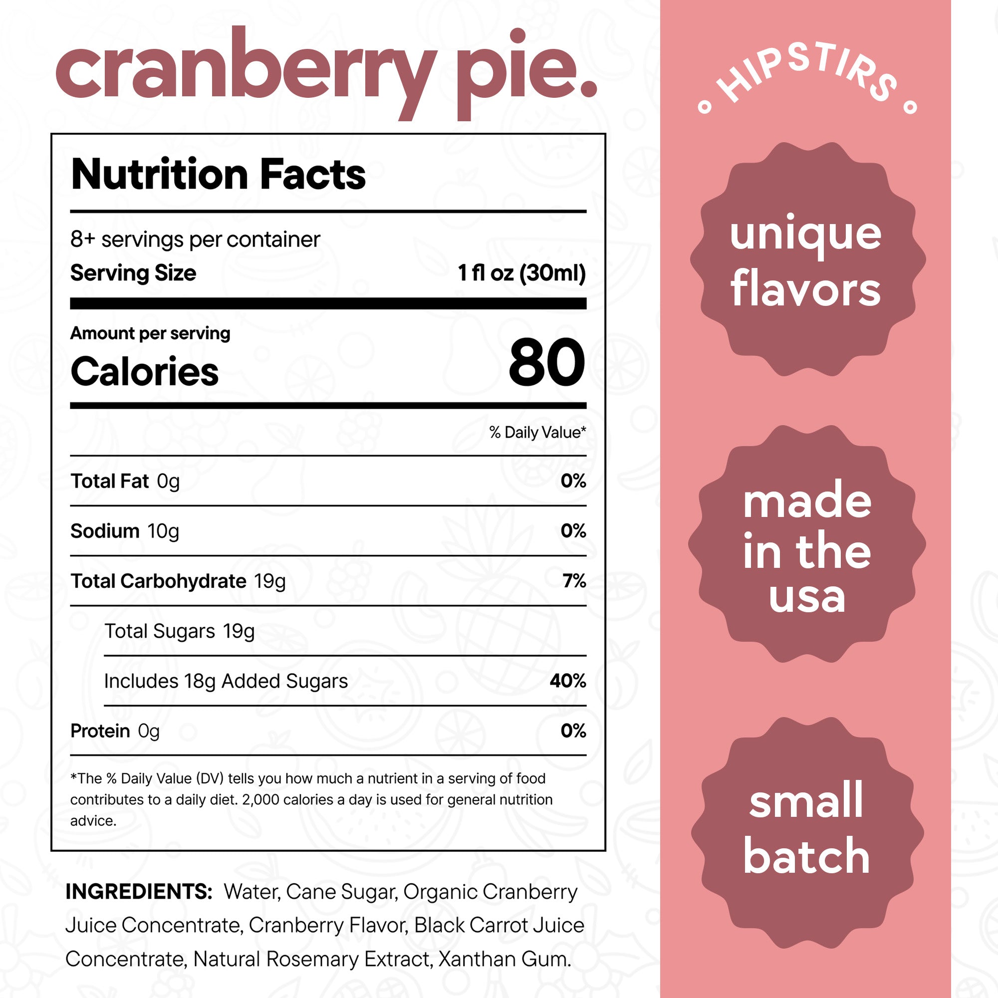 Cranberry Pie Cocktail Syrup