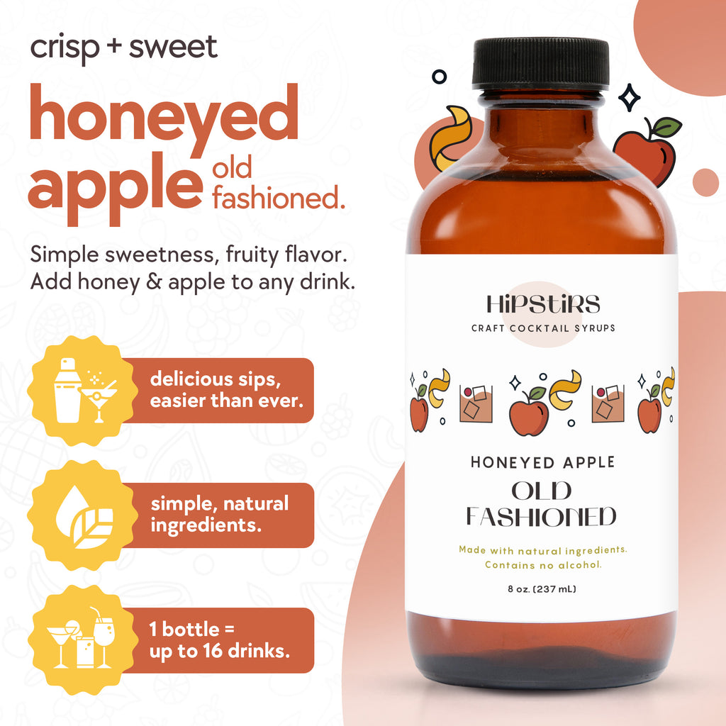 Crisp and sweet: HipStirs Honeyed Apple Old Fashioned syrup