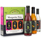 Liquid Alchemist Margarita Trio gift box with Prickly Pear, Mango and Spicy cocktail syrup bottles