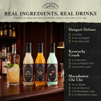 More recipes with the Tiki Trio: Daiquiri Deluxe, Kentucky Crush and Macadamia Chi Chi