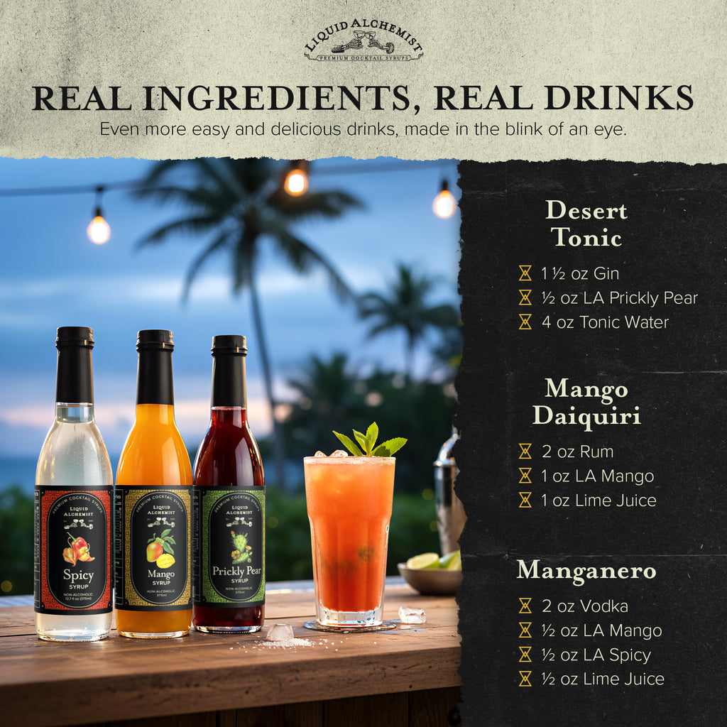More recipes with the Margarita Trio: Desert Tonic, Mango Daiquiri and Manganero
