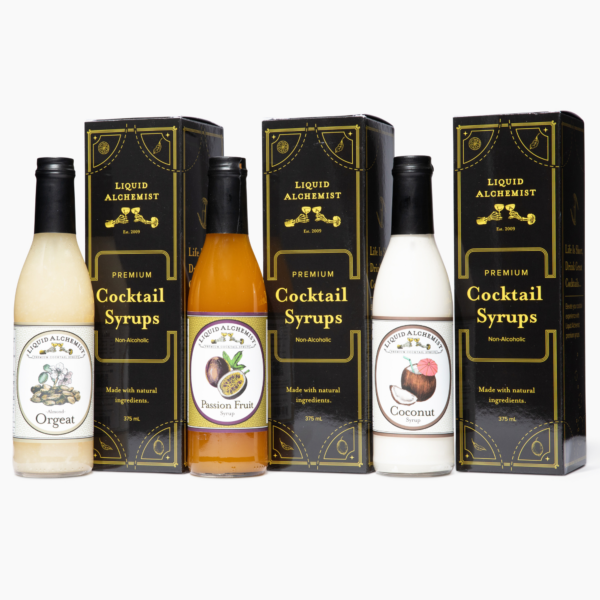 Tiki Gift Set Orgeat Cocktail Syrup, Passion Fruit Cocktail Syrup, Coconut Cocktail Syrup