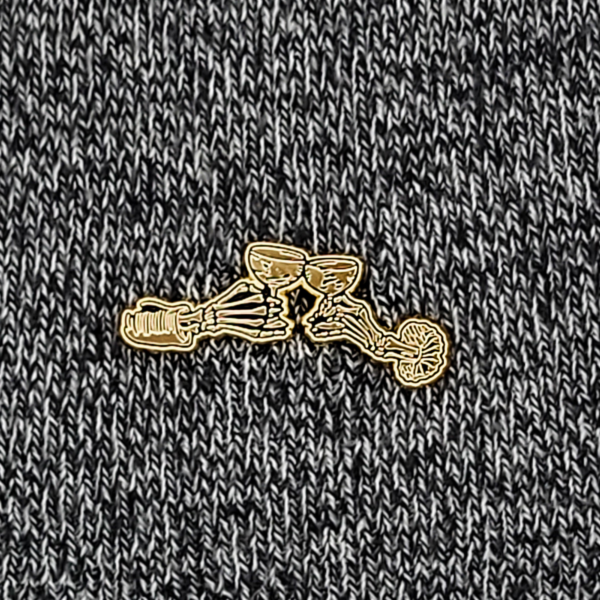 Skull Hands Enamel Pin