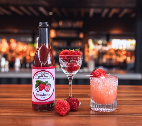 strawberry mezcal margarita