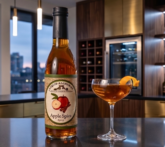 spiced apple cider cocktail